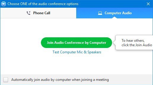 How to join a Zoom meeting. Checking audio settings