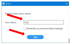 How to join a Zoom meeting. Adding your name