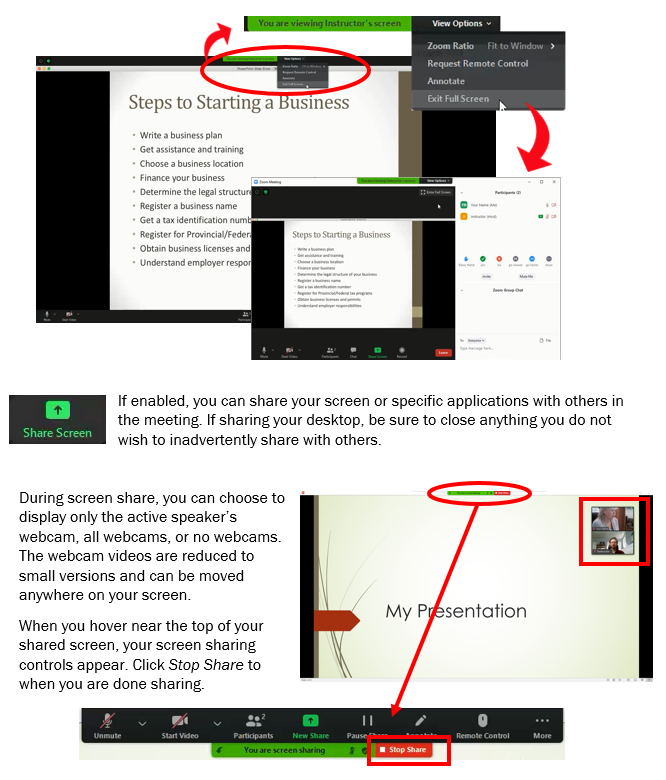 Screen sharing tutorial 