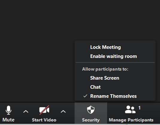 Locking Zoom meeting