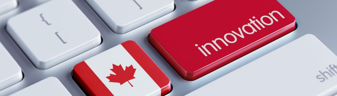Keyboard with Canadian flag and Innovation keys