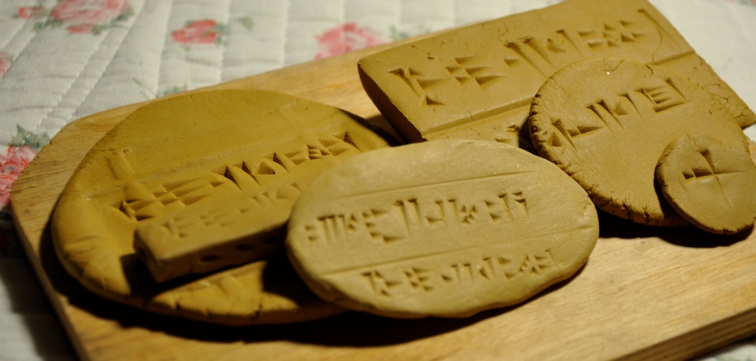 student follows the scribal tradition of creating different shapes and sizes of clay tablets
