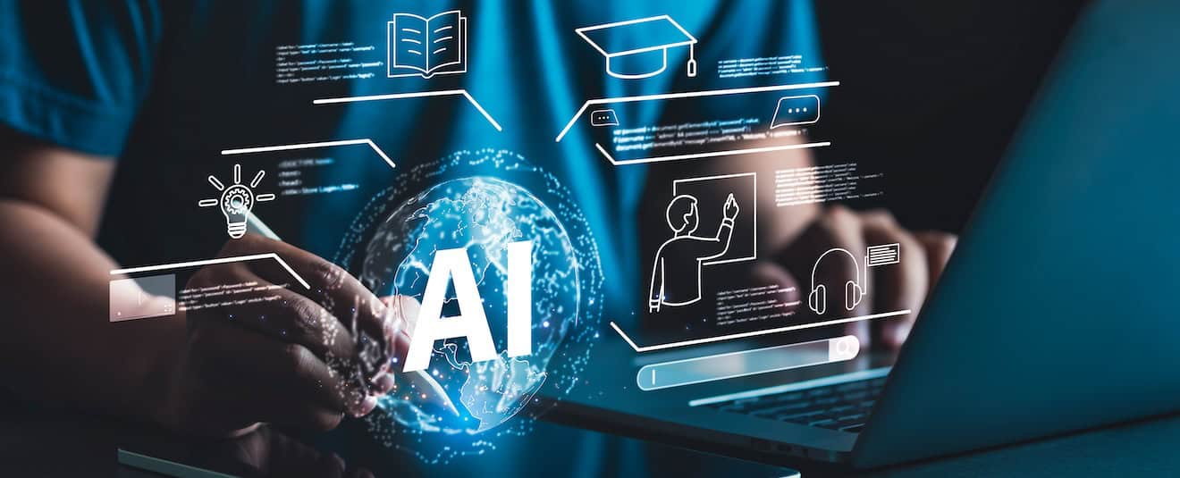 Digital hologram over a laptop