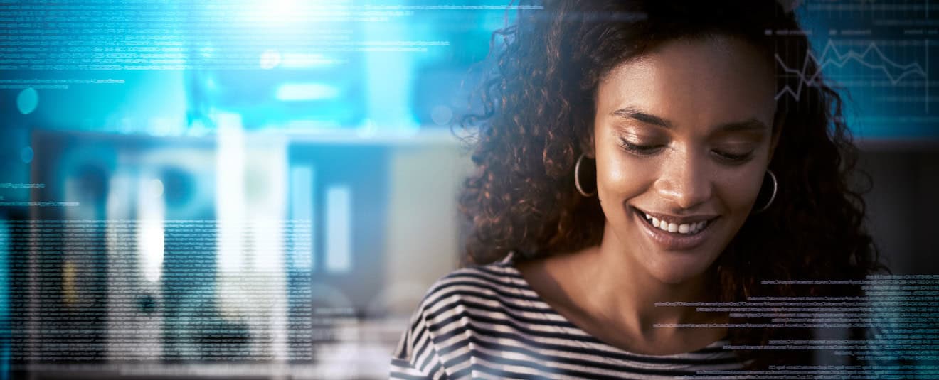 Person sitting in front of computer
