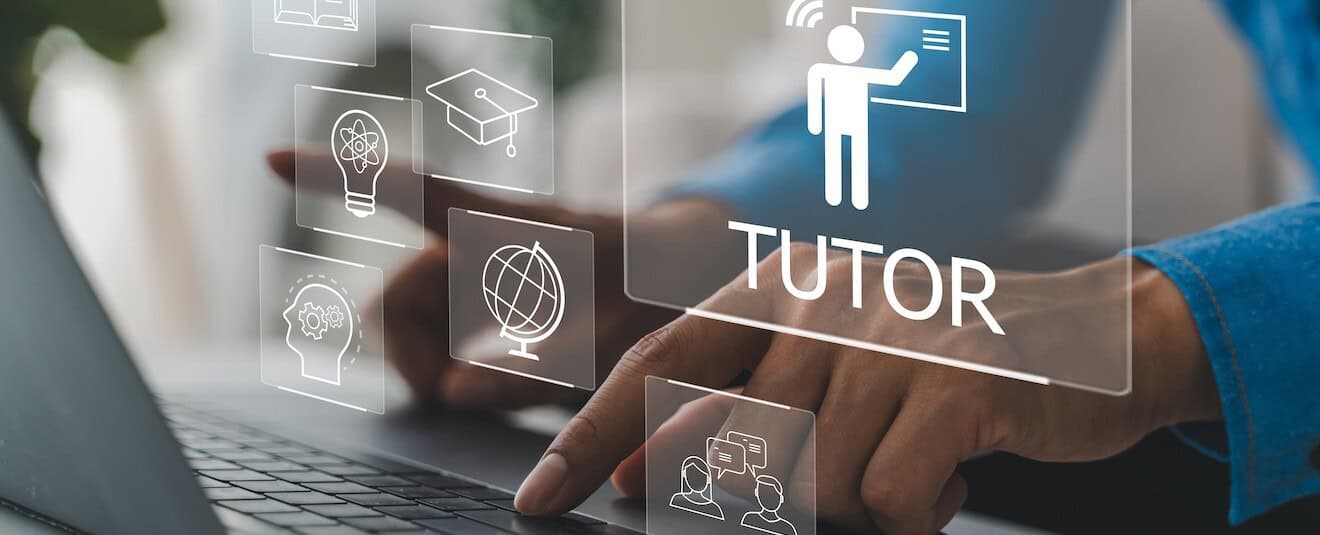 AI tutor on a laptop