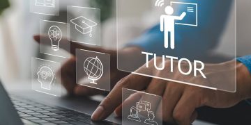 AI tutor on a laptop