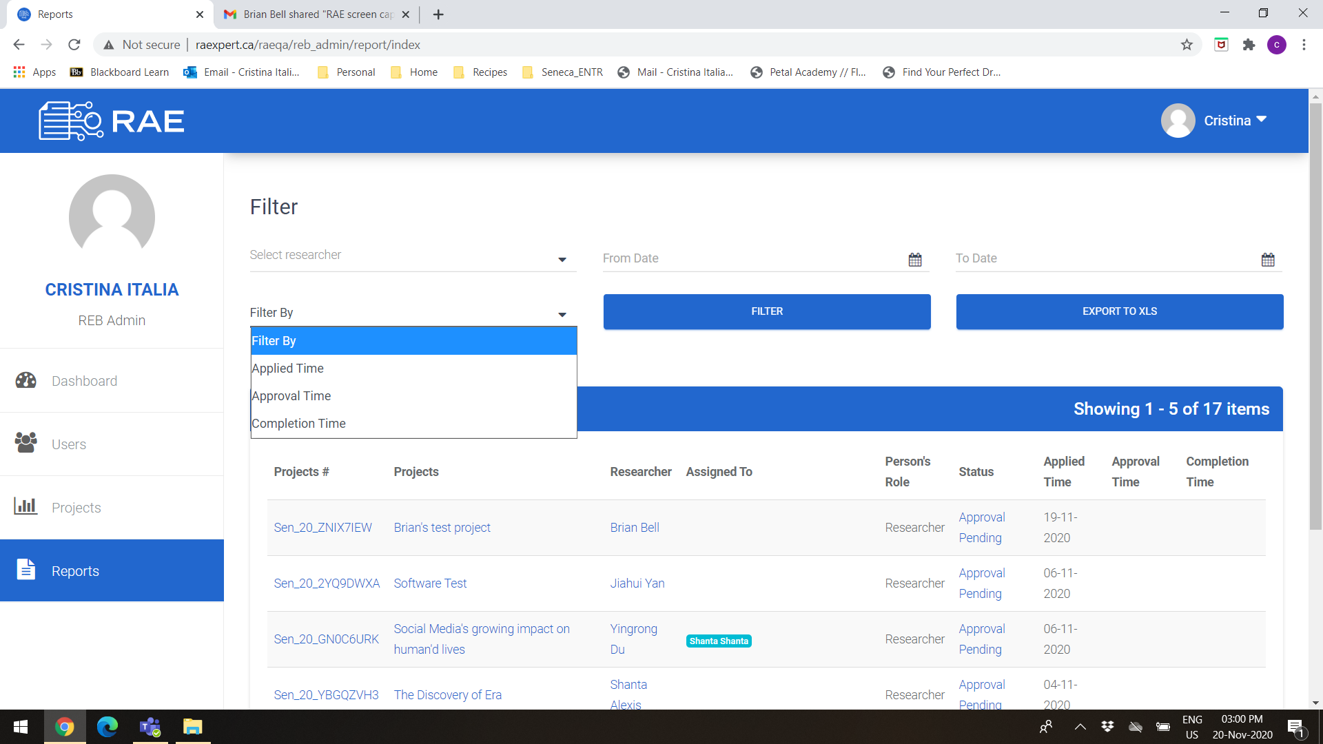 Filtering in RAExpert software