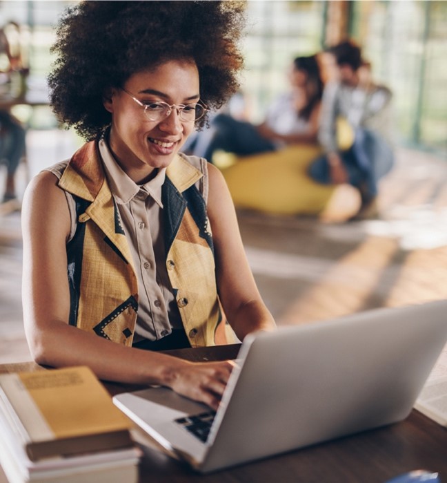 A person with laptop