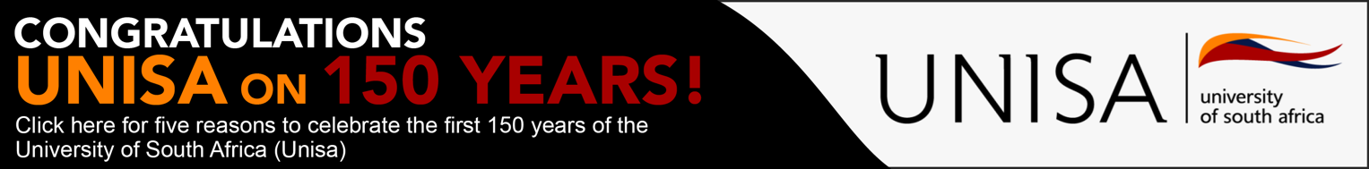 UNISA 150 Years top banner