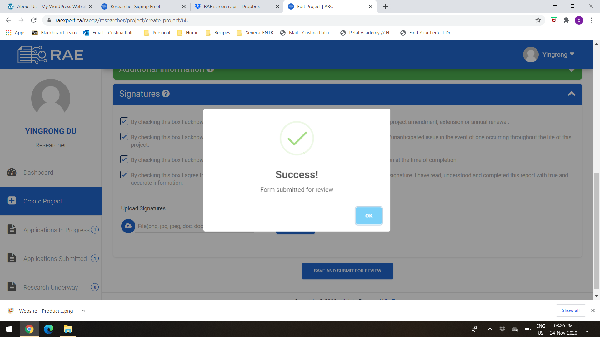 example of feedback for users