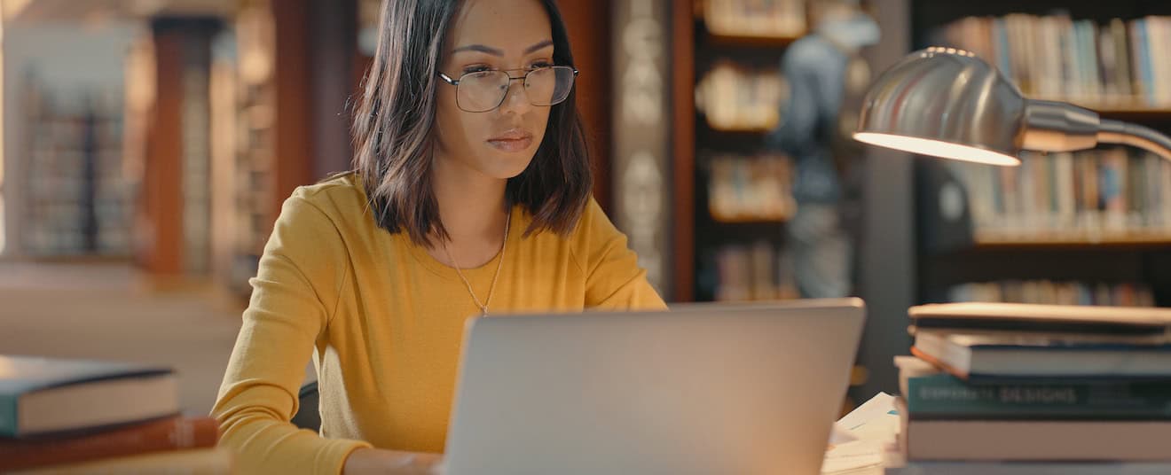 Person using a laptop